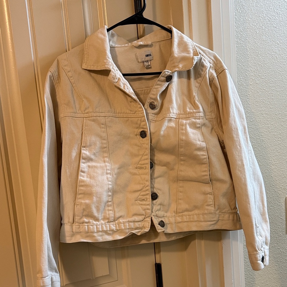 Amuse Society Beige Denim Jacket
